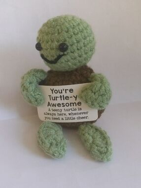 Handmade Green Crochet Turtle Plush